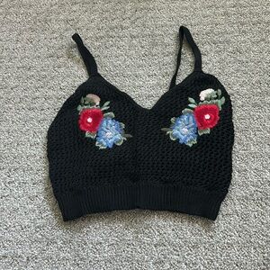 American Eagle Crochet Cropped Top